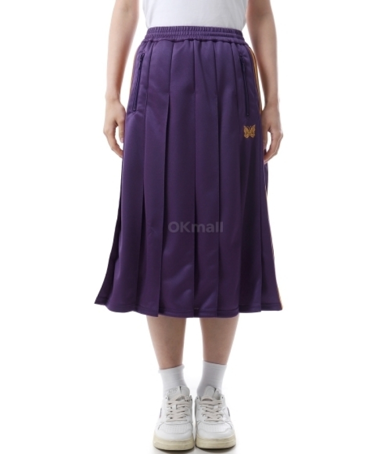 NEEDLES｜SKIRTS (Pleated Track Skirt - Purple (QV313))