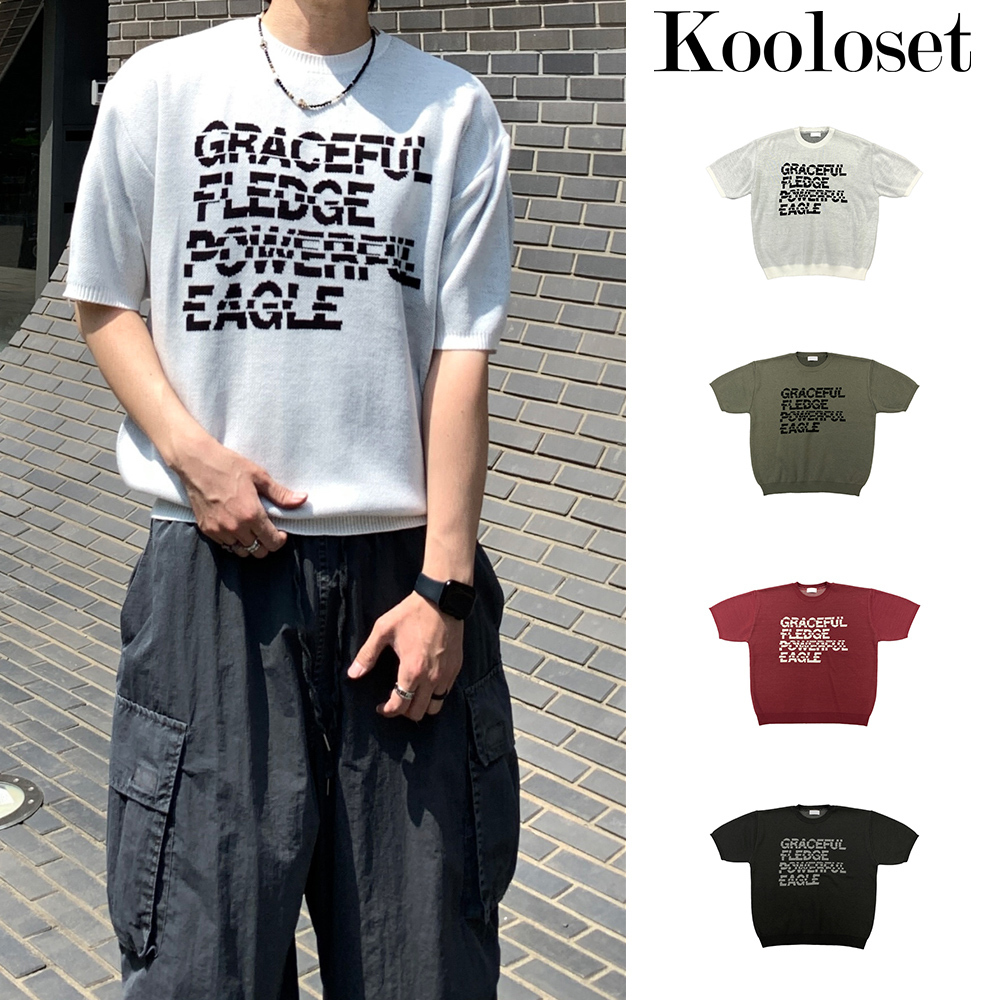 【KOOLOSET】GFPE Lettering Half Knit
