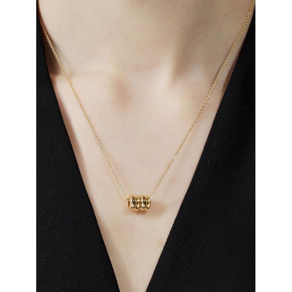 ◆HYERES LOR◆ Claw Silver (Y) Barrel Necklace HL2N4B209Y950
