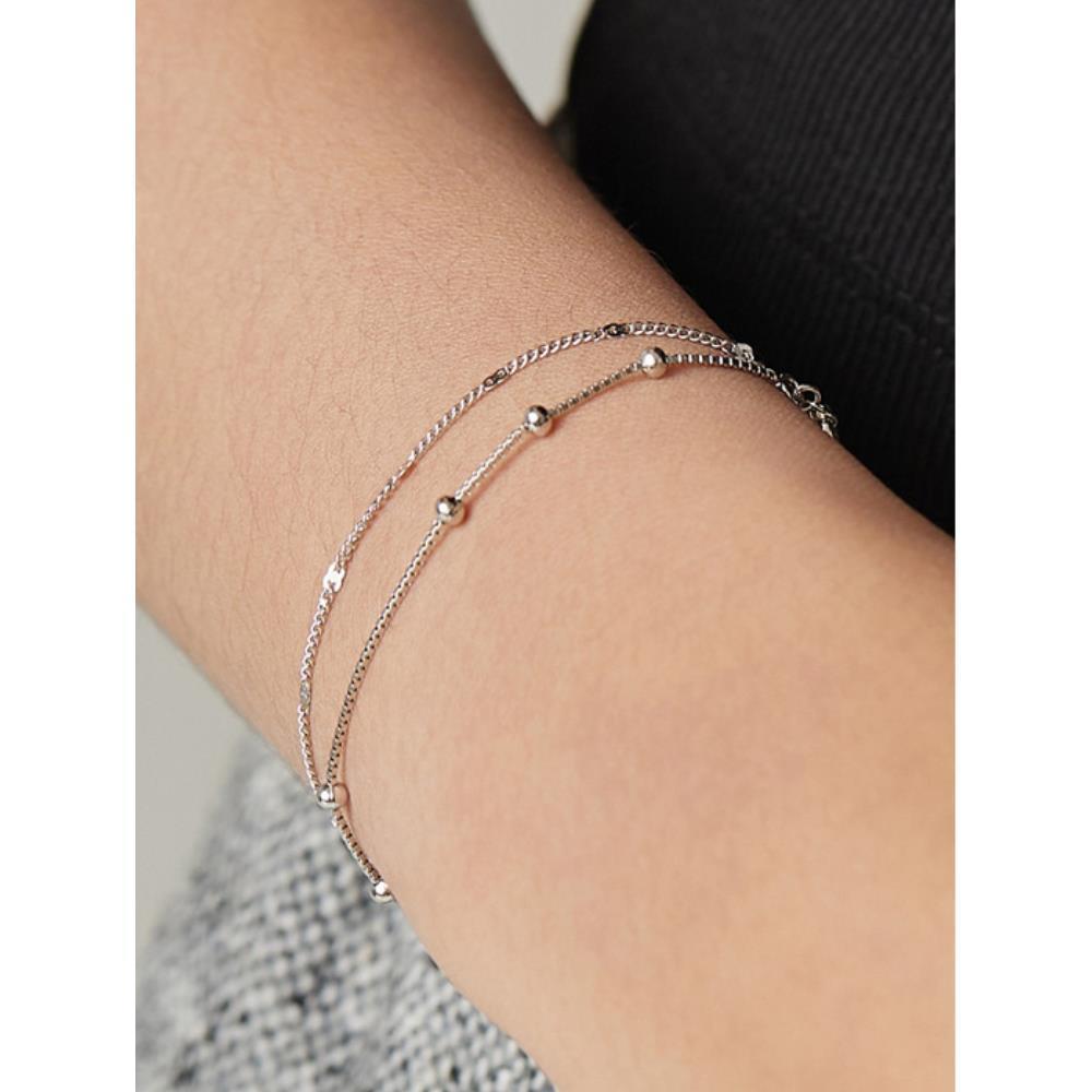 ◆HYERES LOR◆ [BYER] Silver (W) Double Station Bracelet BH7
