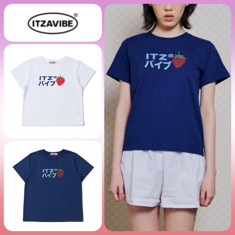 ◆25SS ITZAVIBE STRAWBERRY LOGO SLIM T SHIRT/2色◆