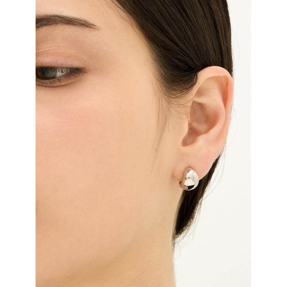◆HYERES LOR◆ [BYERIER] Champagne Full Moon (W) Wide Earrin