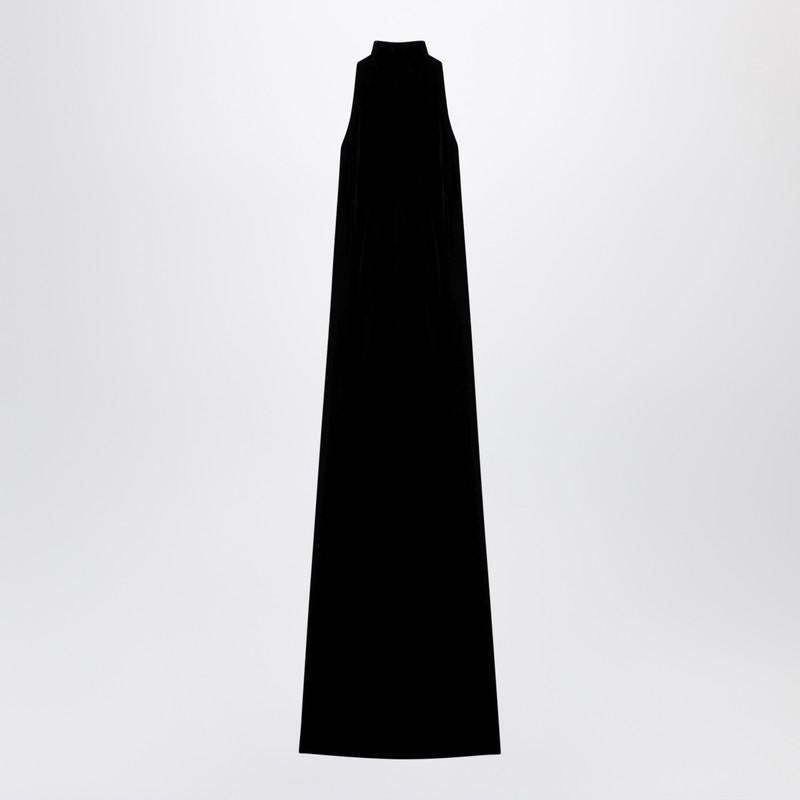 【関税＆送料込み】Max Mara Black Satin Velvet Long Dress