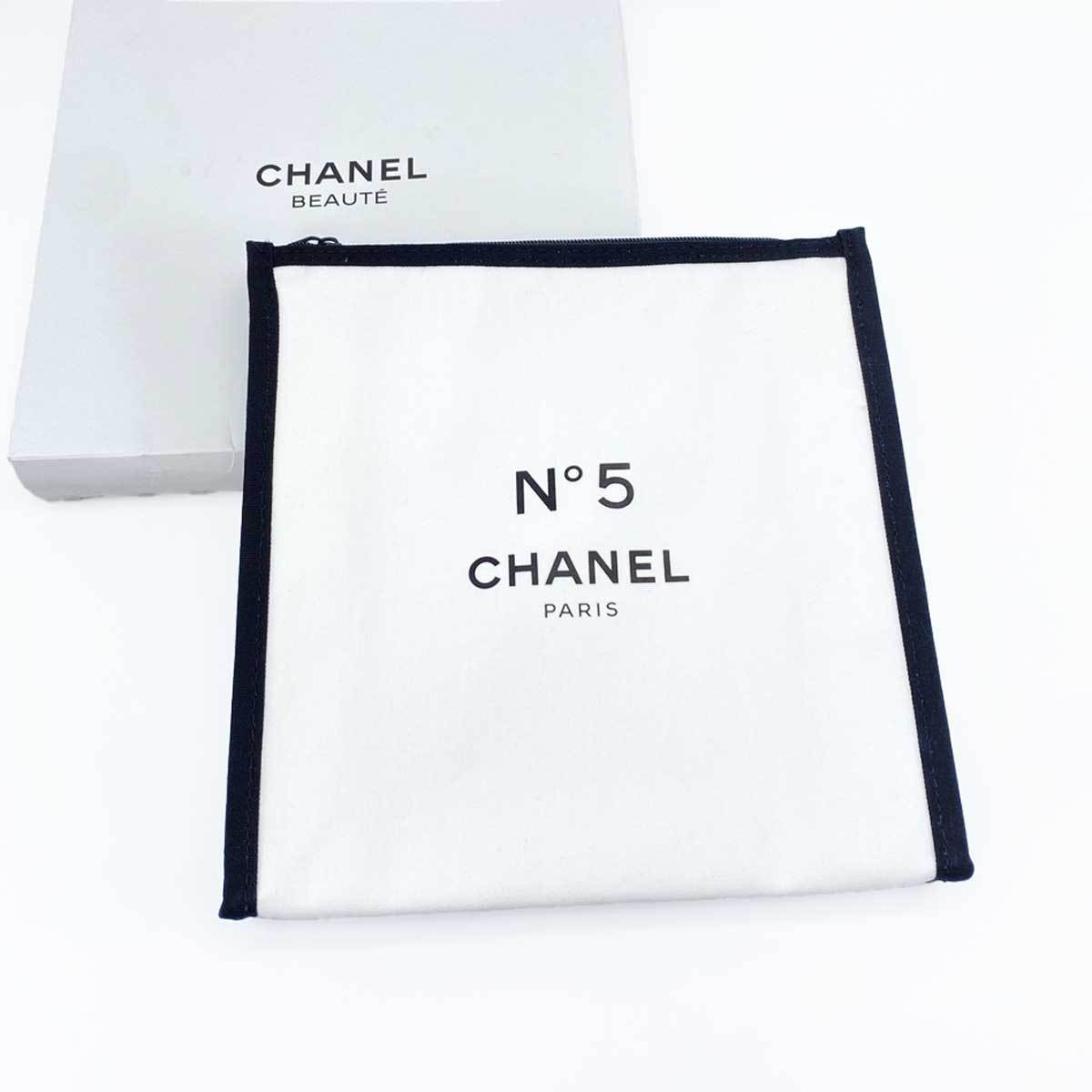 CHANEL ノベルティ コスメポーチ パフューム No.5 ホワイト 9249