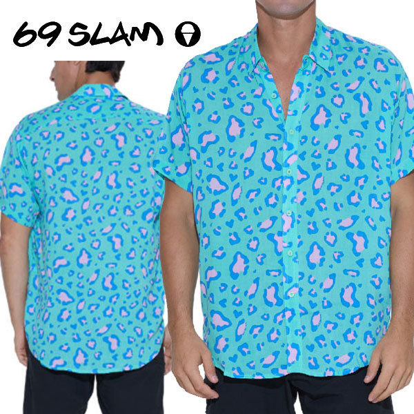 69SLAM☆LOVEPARD FELIX LIGHT SHIRT レーヨン 半袖 シャツ