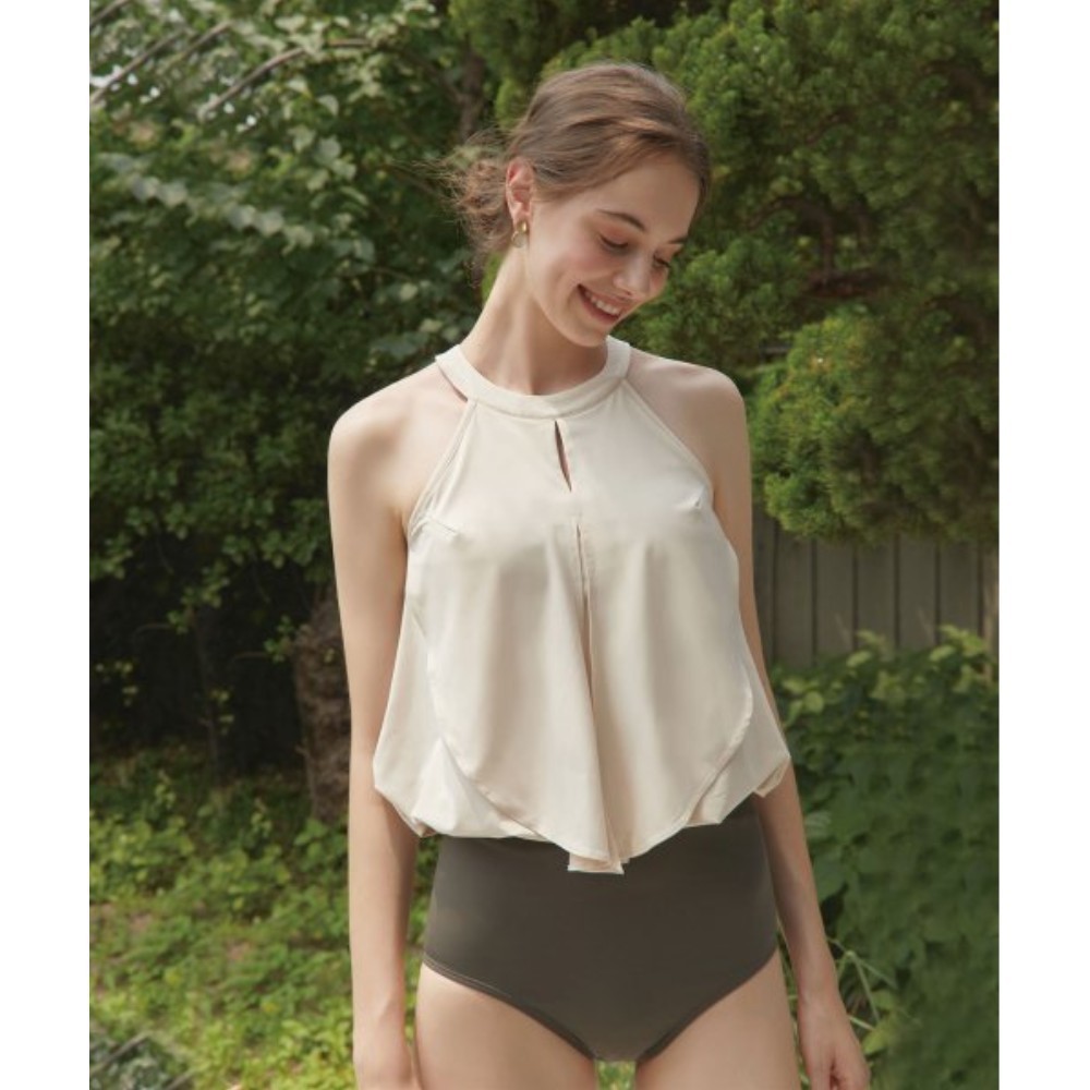ビキニ VALLO DE NEAR Dandelion Top Ivory