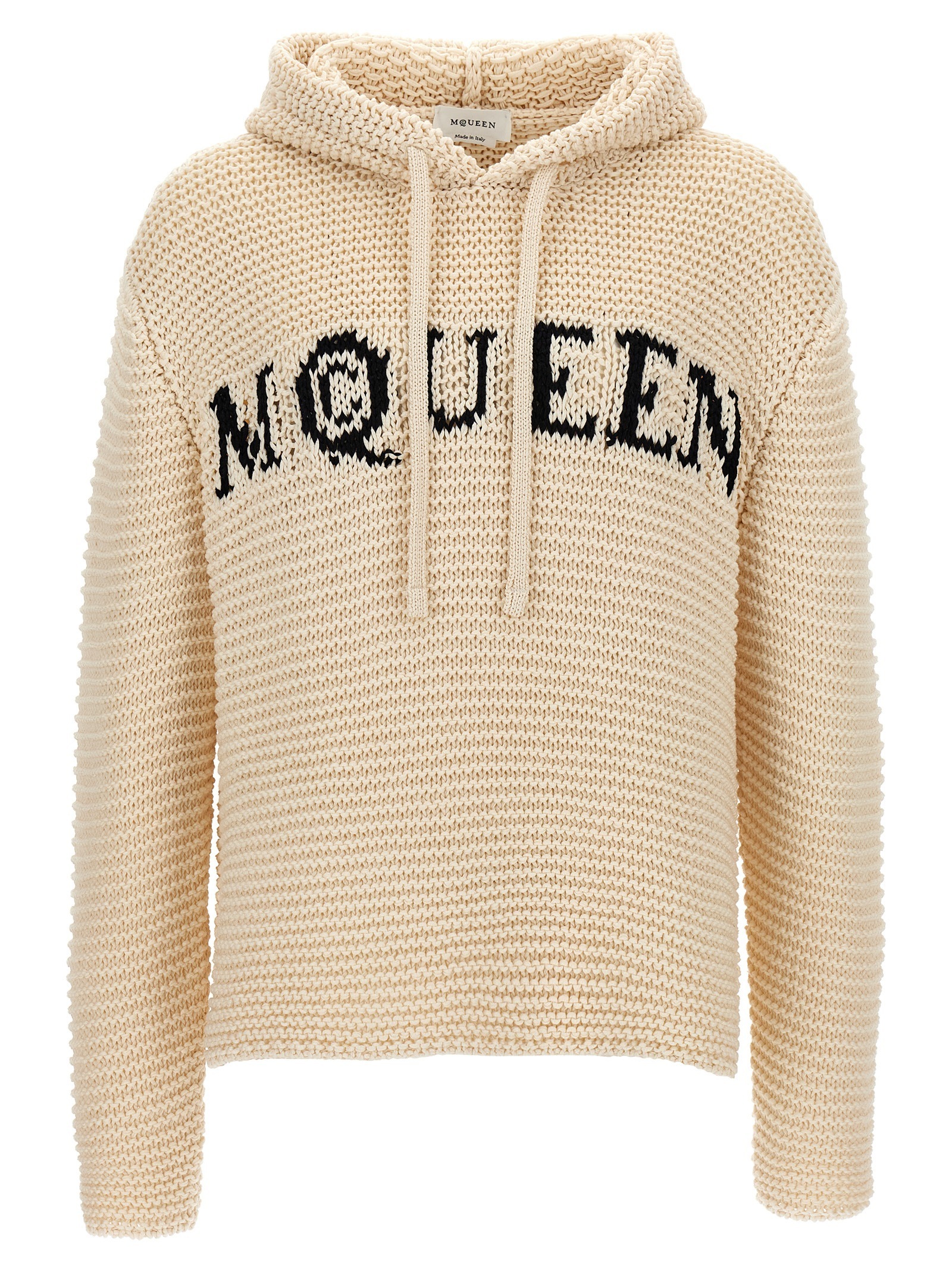 スウェット・トレーナー MCQUEEN Inlaid logo hoodie White/Black