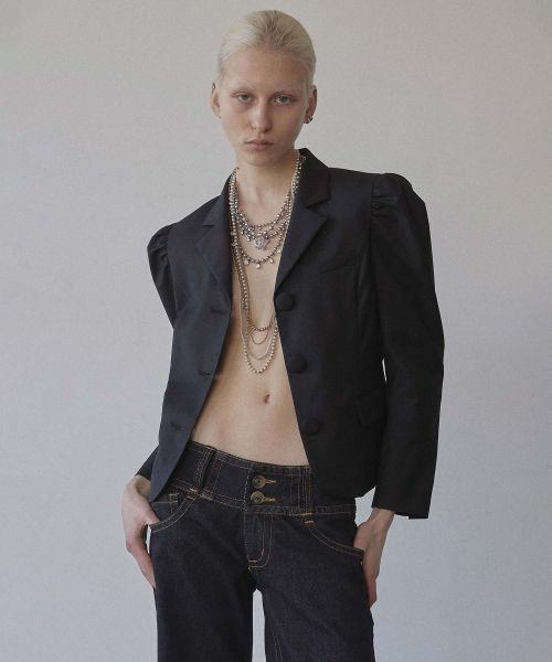 【SCULPTOR】Puff Tailored Jacket Black