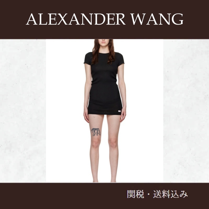 Alexander Wang ☆ブラック ロゴパッチ ミニワンピース