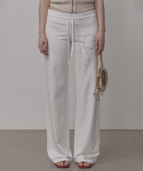 【SCULPTOR】Faith Cotton Track Pants White