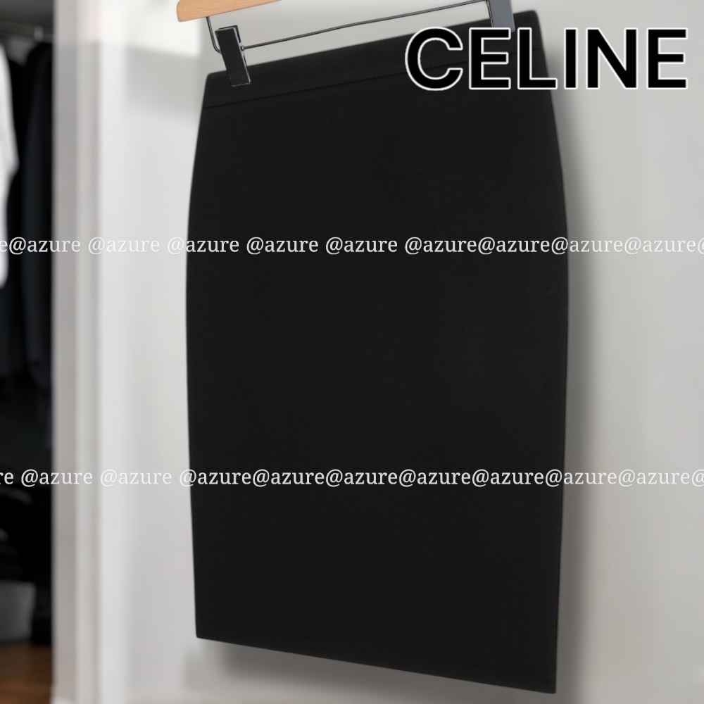 直営ショッパー付♪CELINE ウール ペンシルスカート