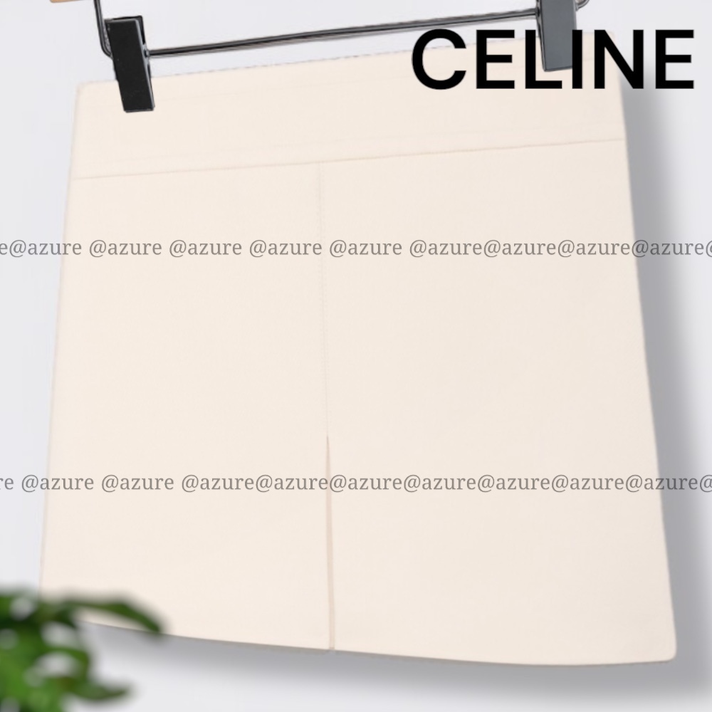 直営ショッパー付♪CELINE ウール&シルク ミニスカート