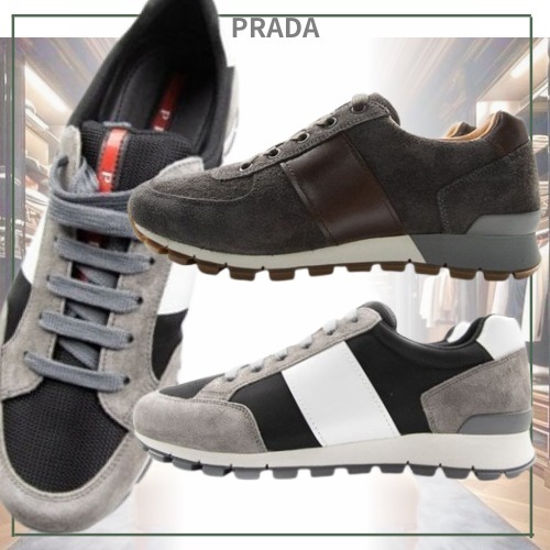 【上品カジュアル】PRADA Scamosciata ランナースニーカー