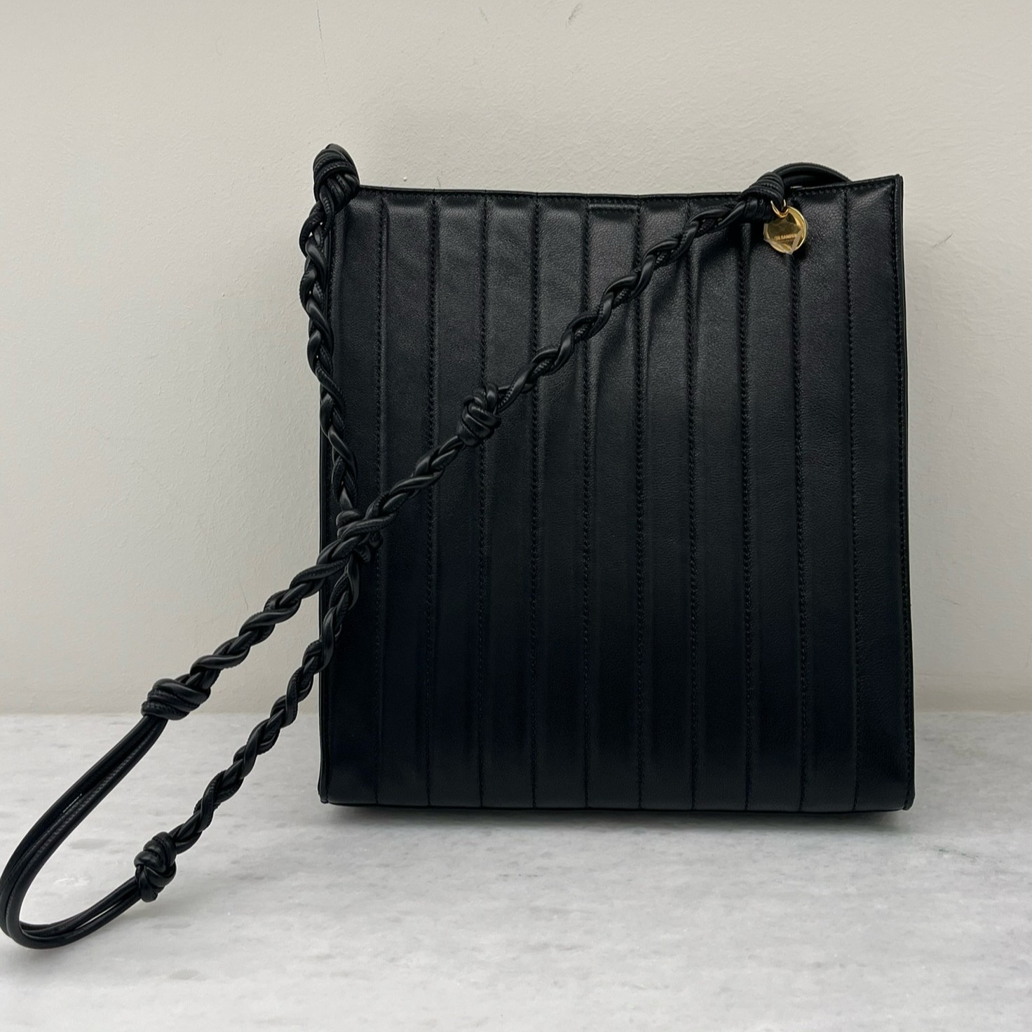 直営店☆JIL SANDER☆ ロゴ 無地 レザー ショルダーバッグ