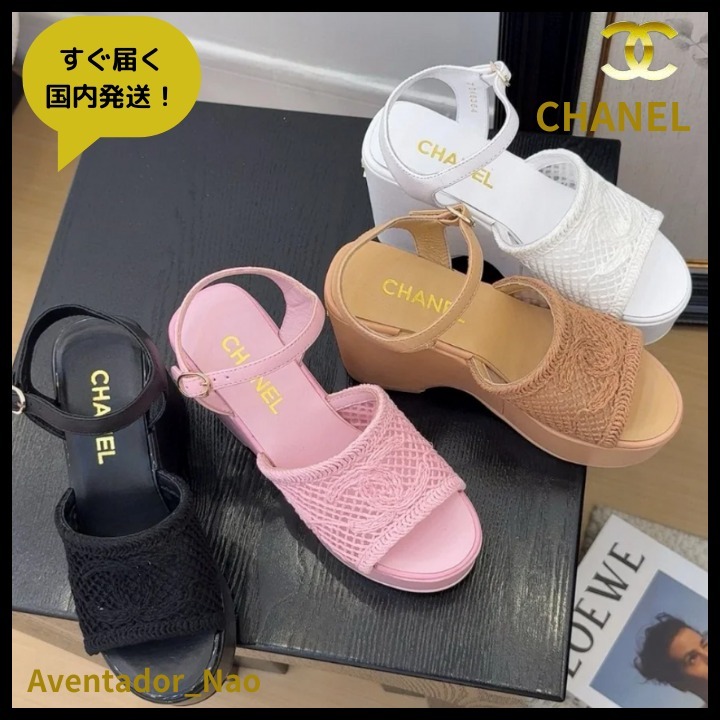 定番の可愛さスタイル♡ シャネル★ 厚底サンダル