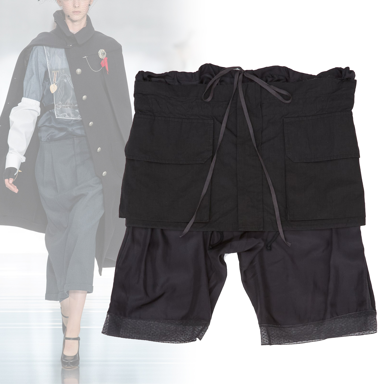 ◆Maison Margiela◆ レイヤード ドロー ストリングショーツ