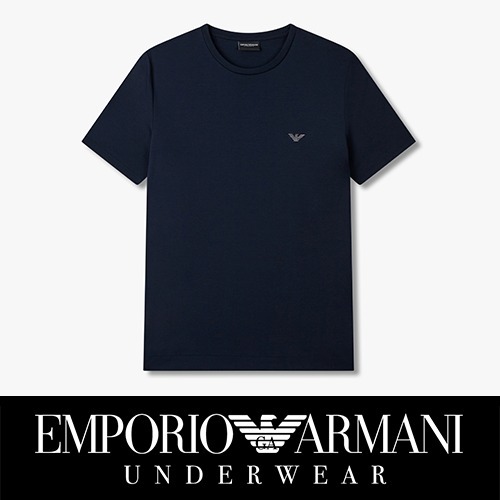 [EMPORIO ARMANI UW] ミニイーグルロゴ刺繍ラウンジ半袖Tシャツ