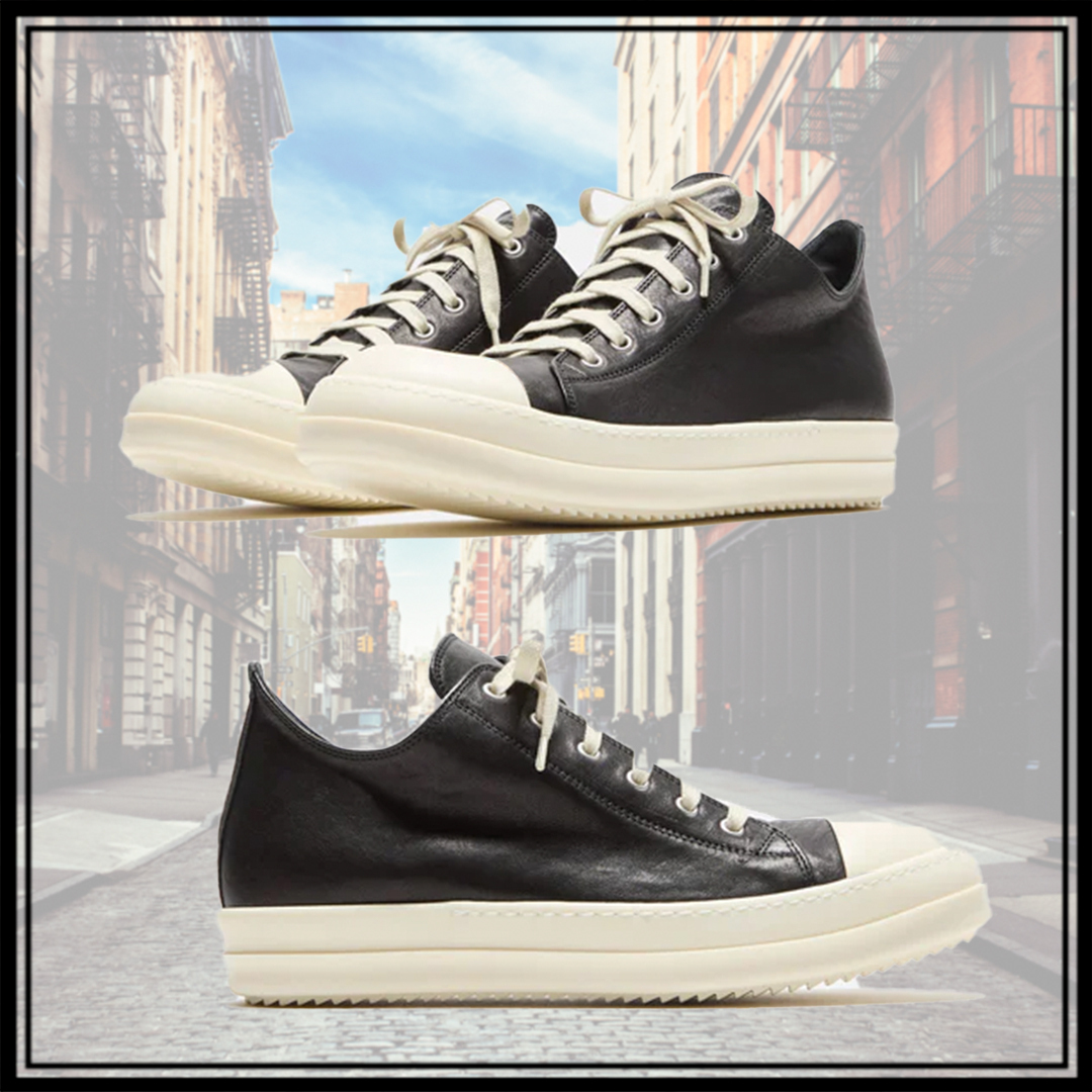 ■Rick Owens■Low Sneakers Scarpe In Pelle■スニーカー