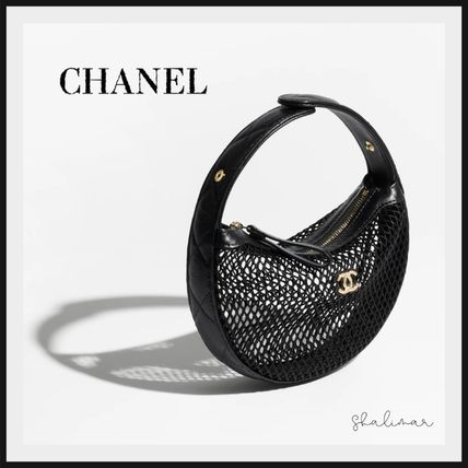 **お洒落なメッシュ♡**【CHANEL】ラウンドハンドバッグ お洒落なメッシュ♡】CHANELラウンドハンドバッグ (CHANEL