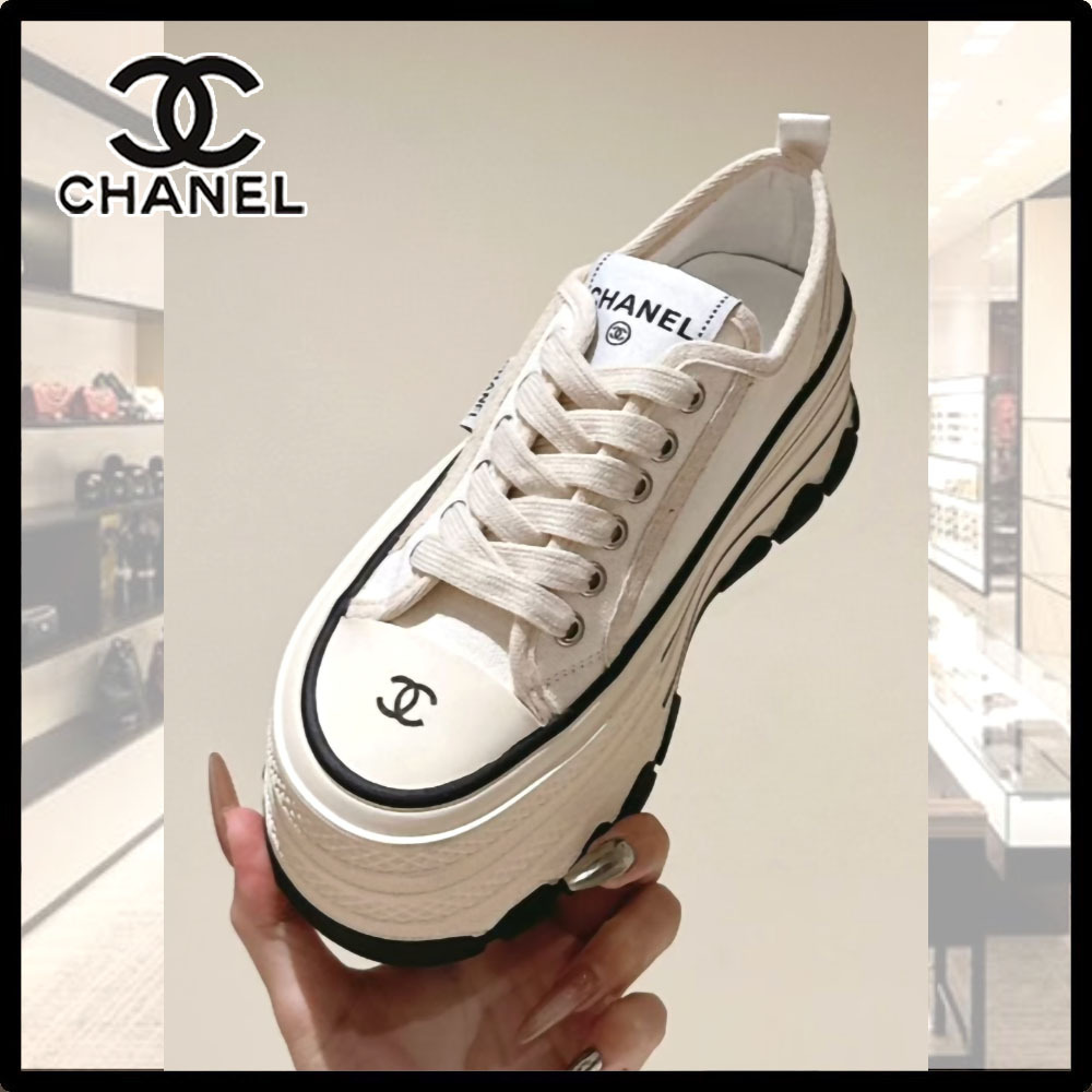 【厚底☆スタイルアップ】★CHANEL★スニーカー