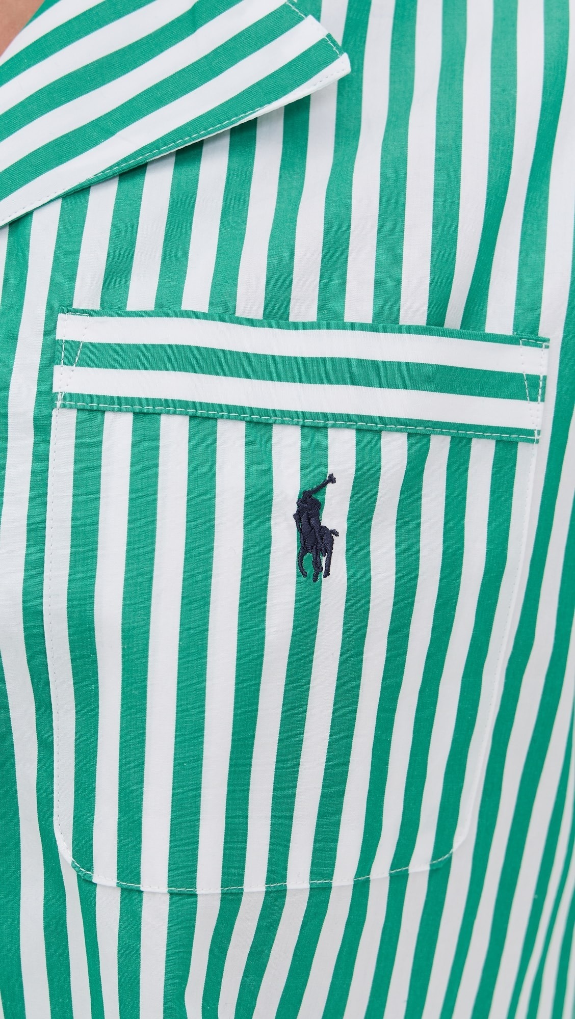 《POLO RALPH LAUREN》パジャマセット ストライプ ロゴ グリーン