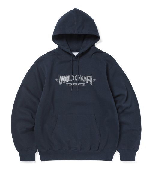【THISISNEVERTHAT】WORLD CHAMPS パーカー ネイビー