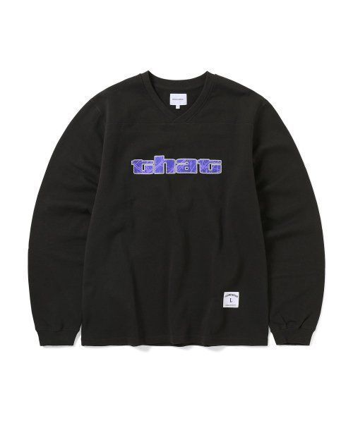 【THISISNEVERTHAT】Paneled Sports Crewneck Off Black