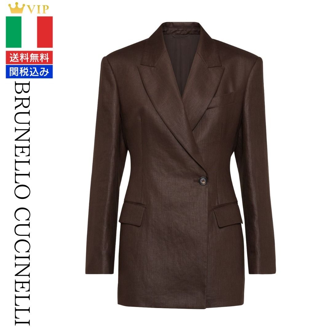 VIP【送料関税込】BRUNELLO CUCINELLI SHINY LINEN JACKET