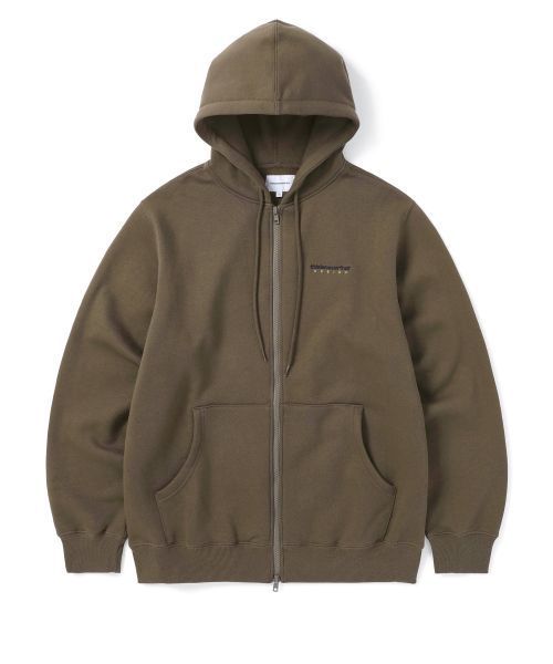 【THISISNEVERTHAT】DSN-Logo Zip Up Hoodie Brown