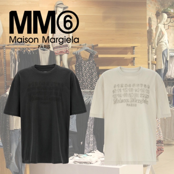 【Maison Margiela】エンブロイダー ロゴ コットン 半袖 Tシャツ