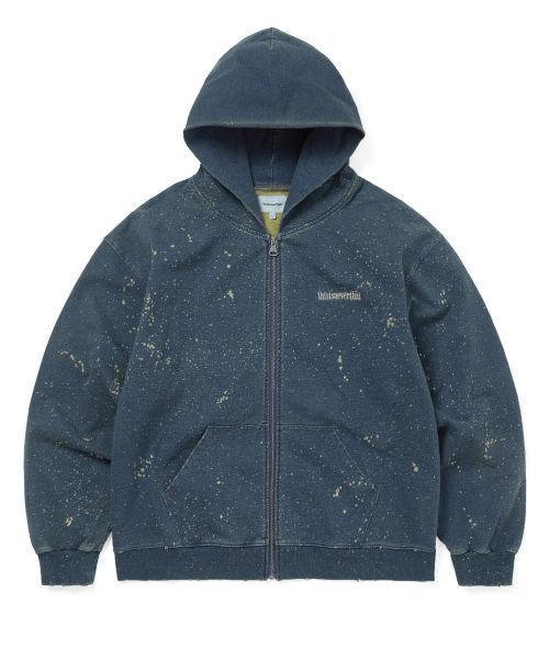 【THISISNEVERTHAT】Indigo Dyed Zip Up Hoodie Blue