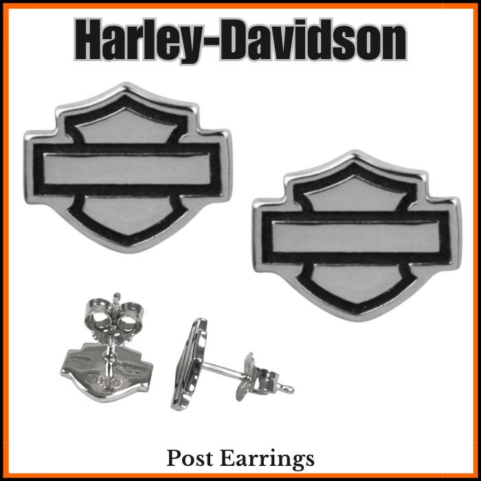人気sale! Harley-Davidson アウトライン ロゴ スタッドピアス