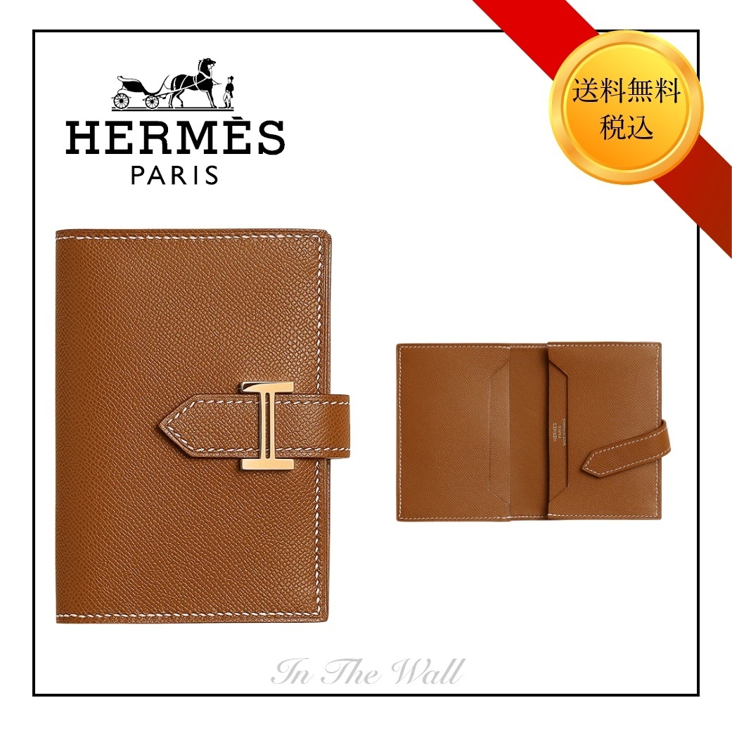 入手困難♪【HERMES】Bearn カードホルダー Madame & Gold Gold