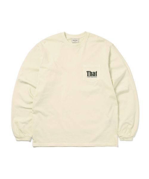 【THISISNEVERTHAT】That Pocket L/S Tee Ivory