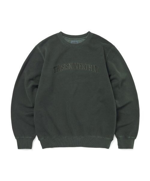 【THISISNEVERTHAT】Arch-Logo Crewneck Dark Slate