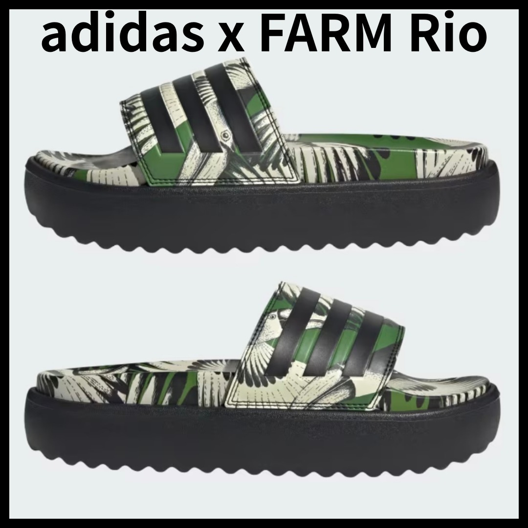 リオ【adidas x FARM Rio】Adilette アディレッタ 厚底 サンダル