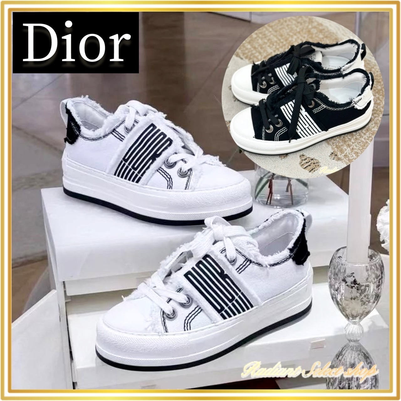 【厚底★25SS】Dior Walk'n'Dior プラットフォームスニーカー