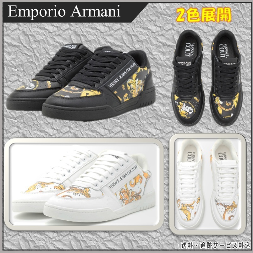 【VERSACE JEANS】ローカット スニーカー バロック柄 \