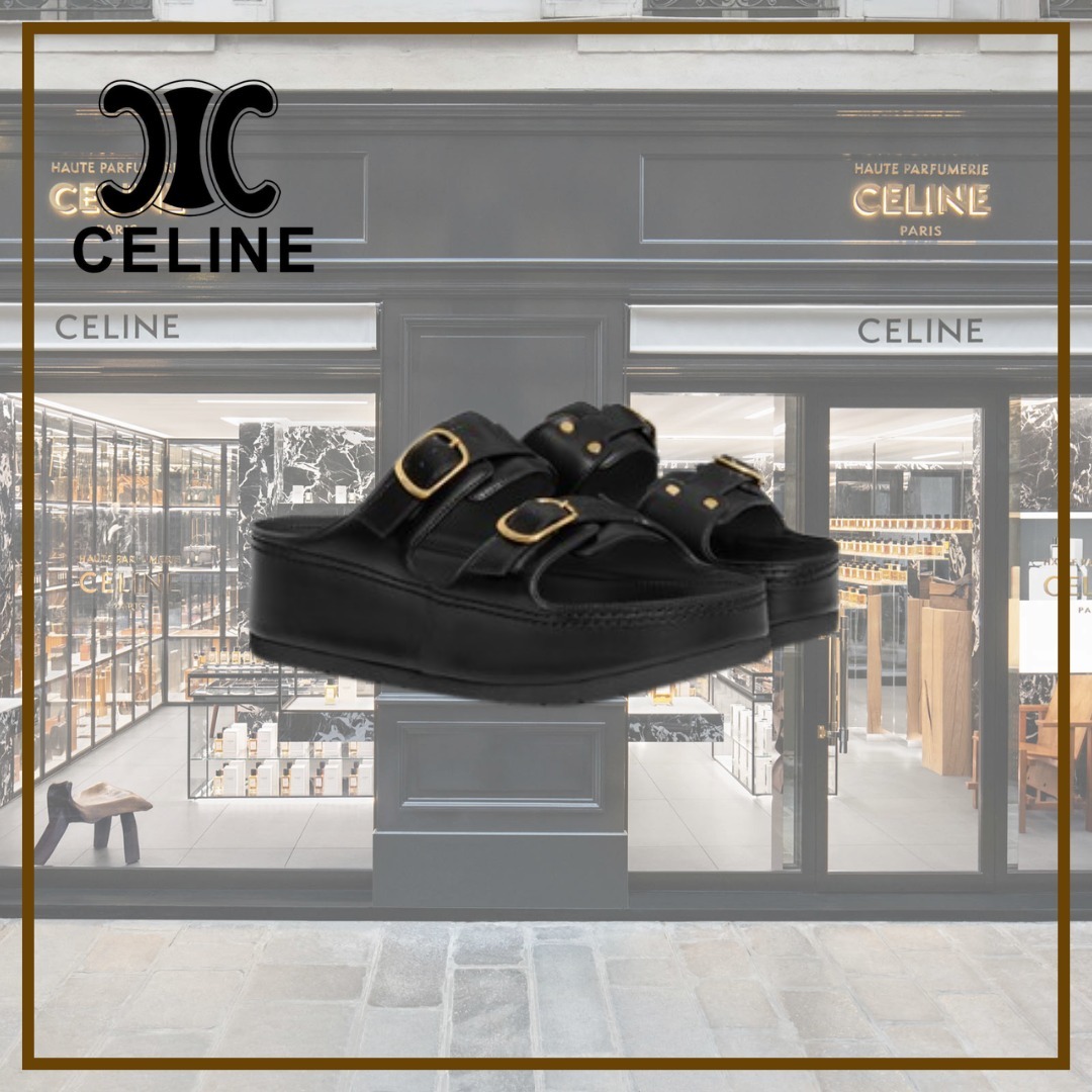 【CELINE】ポリー ウェッジミュール★ブラック