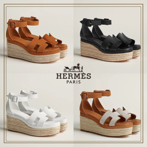 【夏らしさ満点♡】HERMES エスパドリーユ サンダル