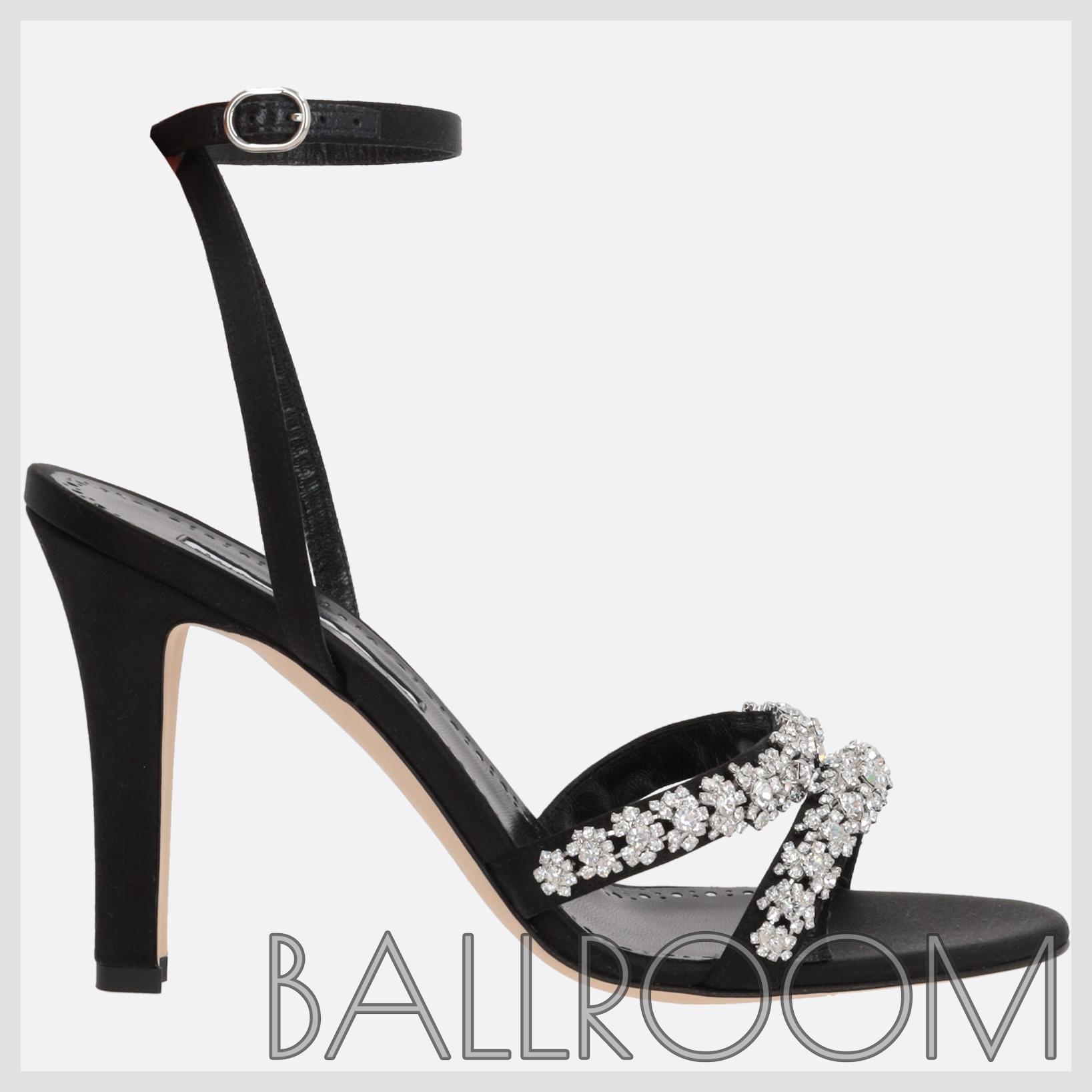 サンダル・ミュール MANOLO BLAHNIK VEDADA SATIN SANDALS