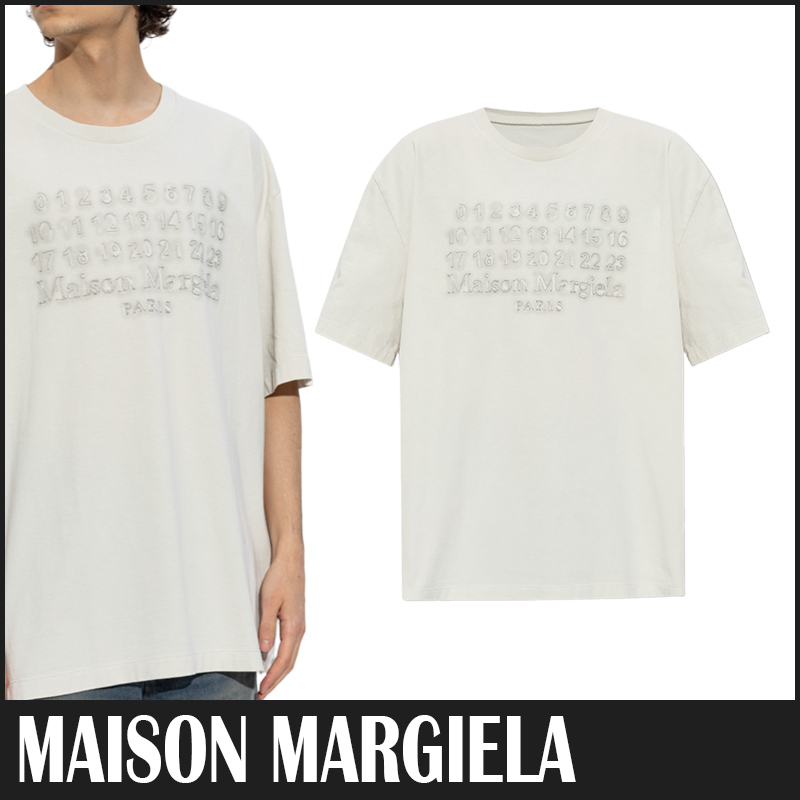 送料関税込☆Maison Margiela エンブロイダーロゴ 半袖Tシャツ