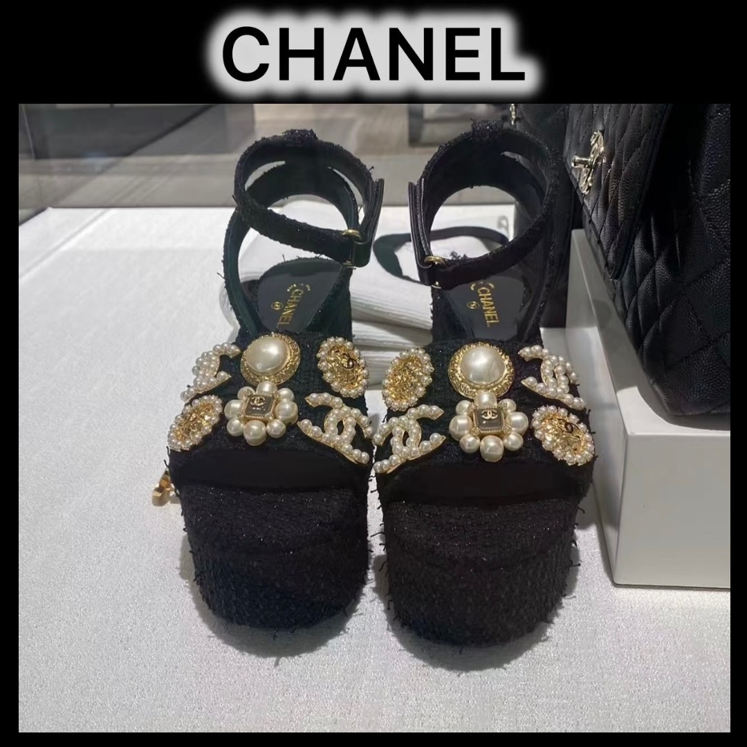 ★華やぐ飾りつけ★CHANEL サンダル