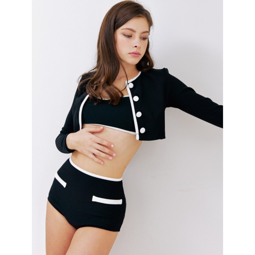 ビキニ REVE REVE DOTS CARDIGAN BK