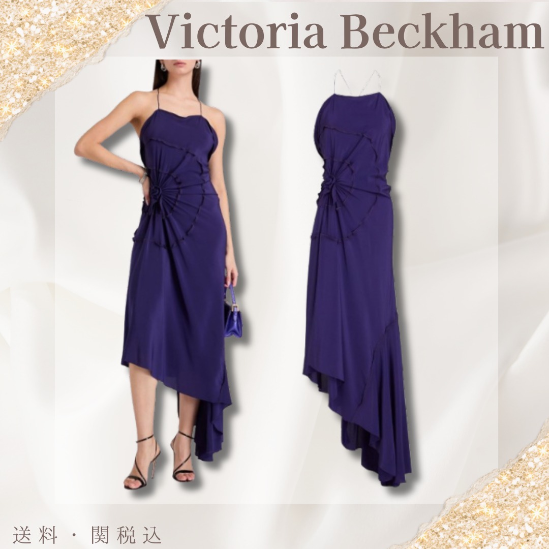 送料関税込【Victoria Beckham】シルククレープマキシワンピース
