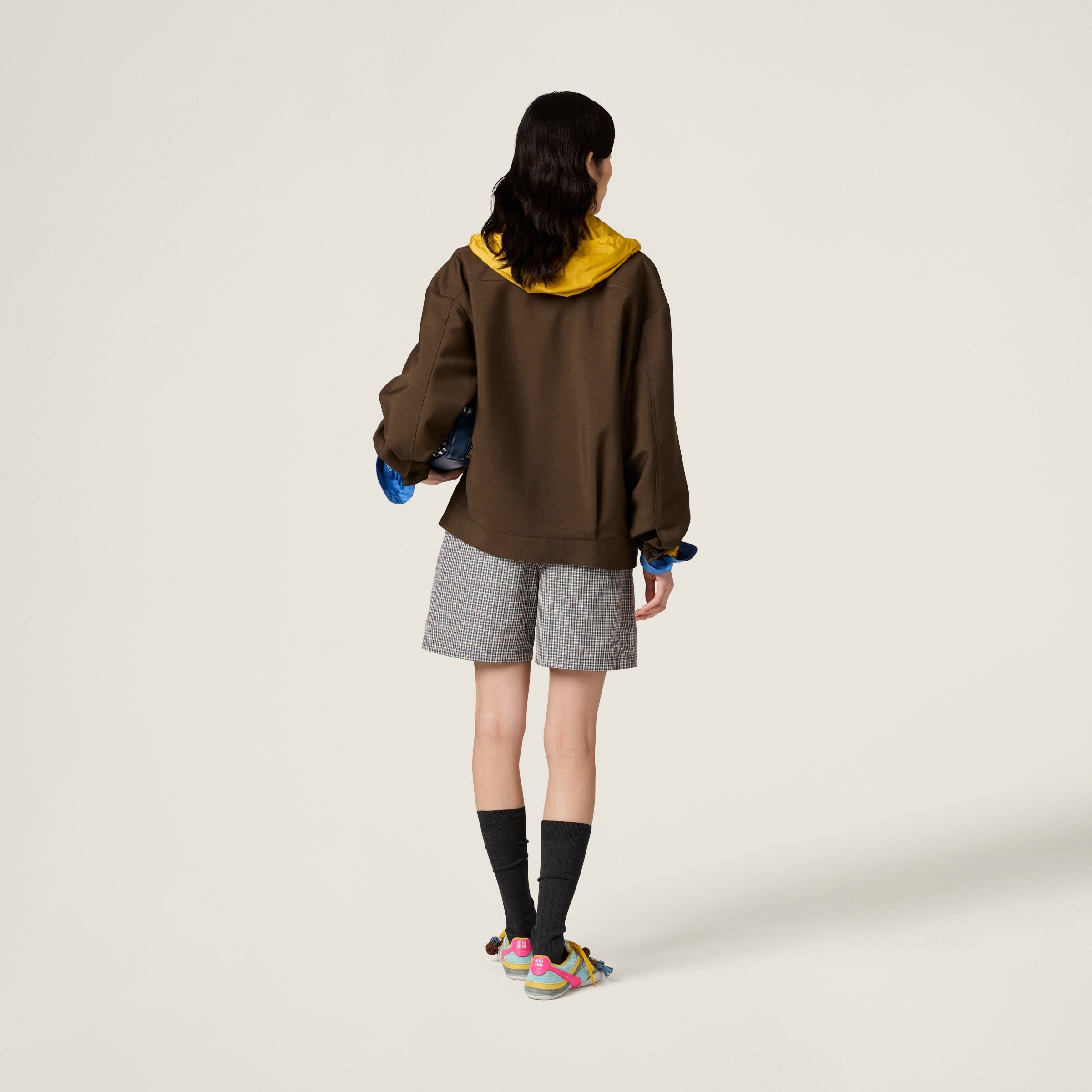 《大人カジュアル》【MiuMiu】チェック柄ファブリックショーツ