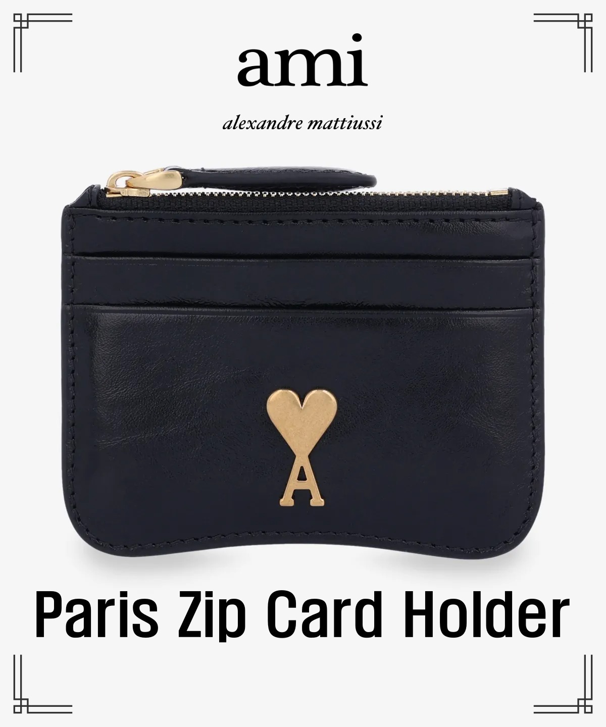 [AMI] ★大人気★ Paris Zip Card Holder ★関税無