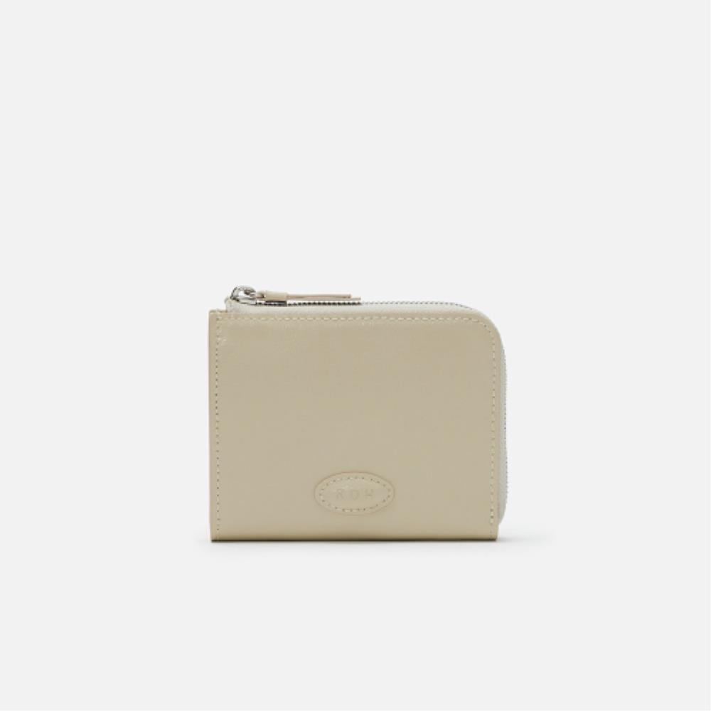 ★ROH SEOUL★ Oval button wallet Wrinkled Neutral oat m1037_
