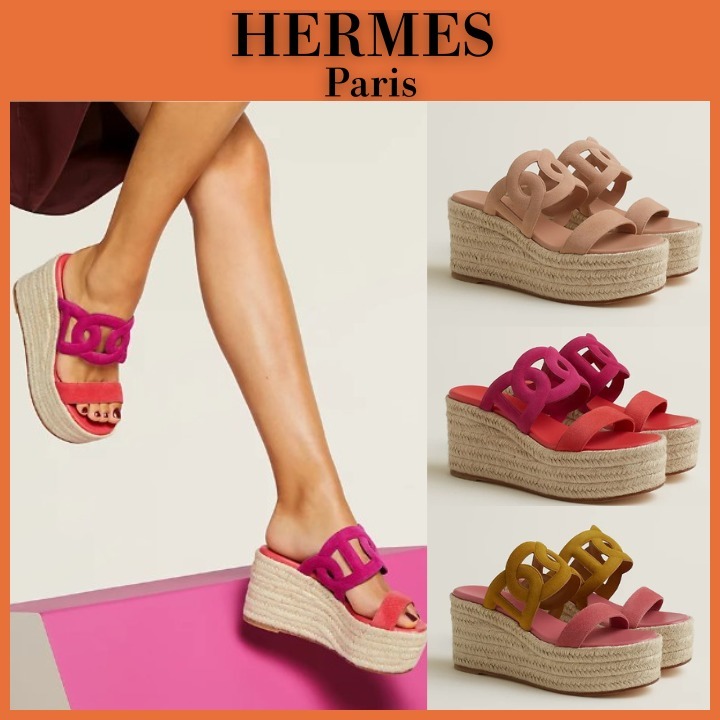 【夏のオシャレな足元♪】HERMES Ithea30 イテア エスパドリーユ