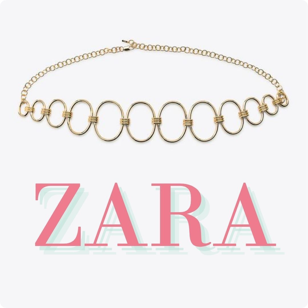 ZARA メタルチェーンベルト 4548/096